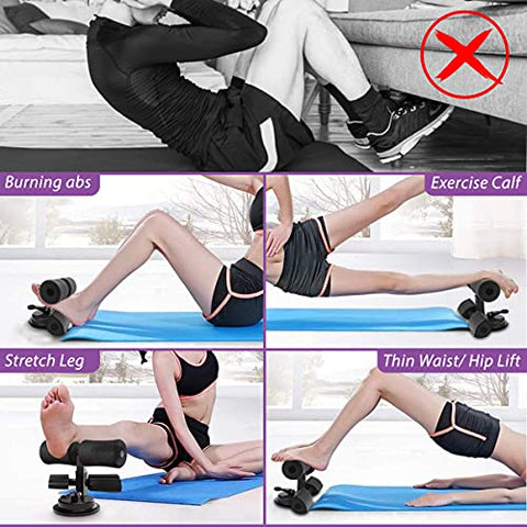 Image of FYTREX Sit Up Bar for Home – Sit Up Assistant Exercise Equipment for Home – Strength Training Equipment Situps and Pushups Assistant – Adjustable Locking System – Easy Suction Cup Installation
