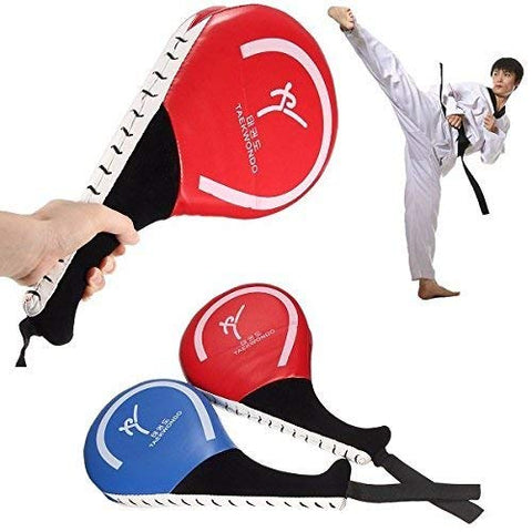 Image of ELECTOMANIA ® Taekwondo Kick Pads, Durable Kicking Target Pads for TKD Karate Martial Arts Strike Training (Red)