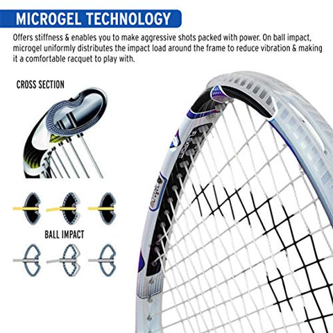 Image of HEAD Micro Gel Graphite 125 Squash Racquet | Ideal for Men & Women (216008) - Multi Color