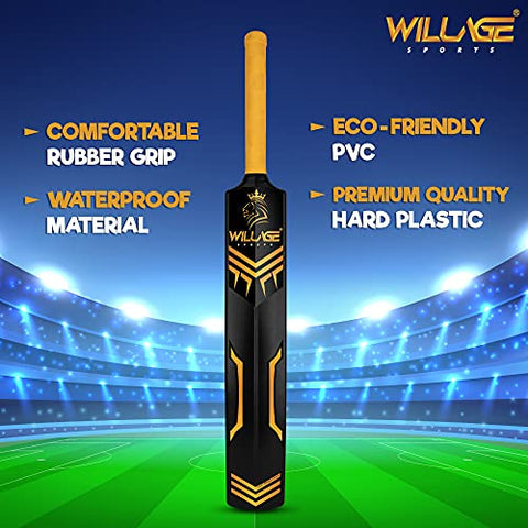 Image of Willage Cricket Bats, Plastic bat, Plastic bat Cricket Full Size, Plastic bat Full Size, Cricket Bat (Golden Color)