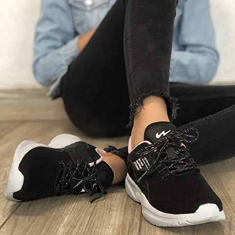 Image of Campus Women's Claire BLK/Peach Running Shoes -7 UK/India