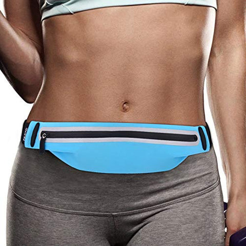Image of Filoto Running Belt Accessories for iPhone X 6 7 8 Plus, USA Patented Hands-Free Reflective Waist Pack Runner Pouch, No-Bounce Adjustable Fitness Workout Fanny Pack Phone Holder for Women & Men