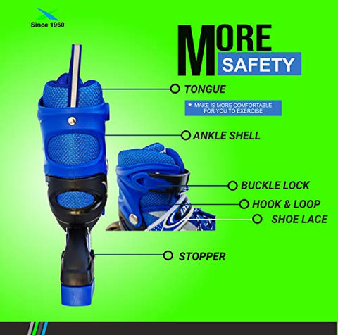 Image of Jaspo Sparkle Adjustable Inline Skates with Front Light up Wheels Beginner Skates Fun Illuminating Roller Skates for Kids Boys and Girls