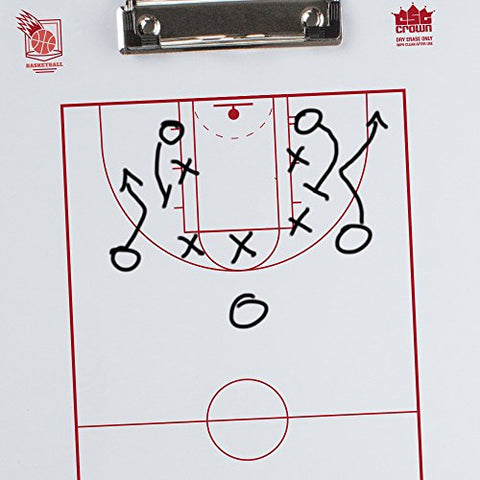 Image of Crown Sporting Goods Dry Erase Basketball Coaching Clipboard