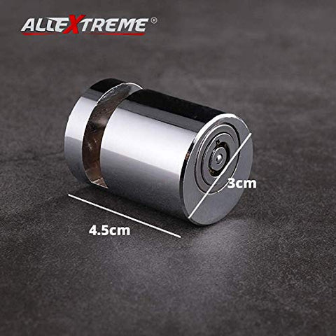 Image of Allextreme EXHDBL1 Stainless Steel Heavy Duty Painted Finish Disc Brake Anti Theft 7mm Pin Wheel Locking Security Lock for Bike and Motorcycle (Chrome )