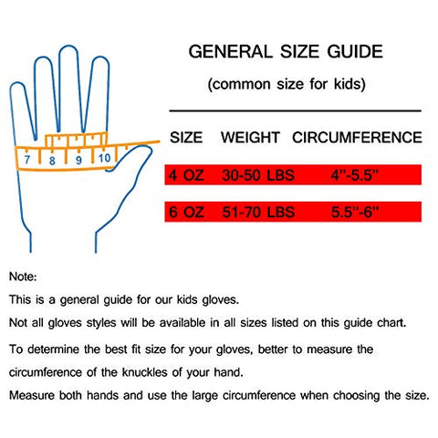 Image of Dtown Kids Boxing Gloves 4oz 6oz Youth Boxing Gloves for Age 3 to 7 Years, Boys and Girls Training Boxing Gloves for Punching Bag, Kickboxing, Muay Thai, MMA