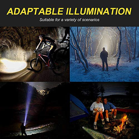 Image of VICTGOAL USB Rechargeable Bicycle Light Set 400 Lumen Super Bright Headlight Front Lights and Back Rear LED 4 Light Mode Road Cycling Safety Flashlight Runtime 4+ Hours (Black)