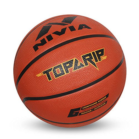 Image of Nivia Top Grip Rubber Basketball ( Size: 7, Color : Brown, Ideal for : Training/Match )