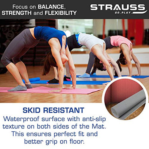 Image of Strauss Yoga Mat, 6mm (Grey)