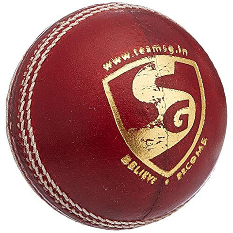 Image of SG Leather Cricket Ball, Adult, (Red)