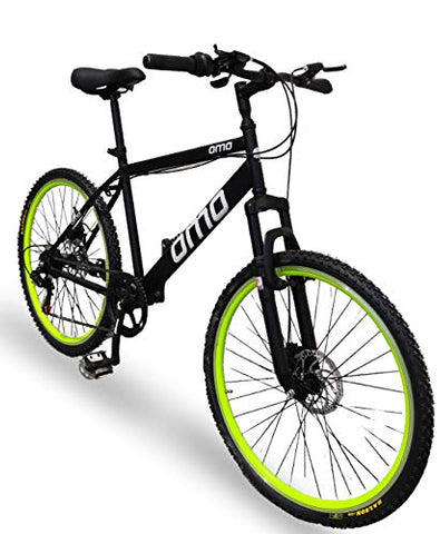 Image of omo G7 26T - 7 Speed Gear Dual Disc Brakes 18.00 Steel Mountain Unisex Bike (Green)