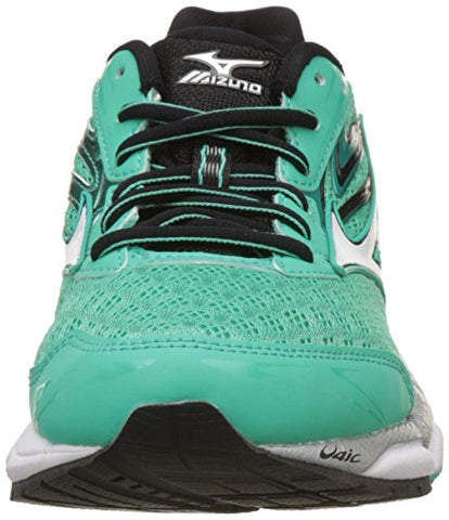 Image of Mizuno Women R614B65 Wave Inspire 12 (W) Green/White/Black Running Shoes-6 UK/India (39 EU) (J1GD164402)