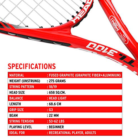 Image of HEAD Titanium 3100 Strung Titanium Tennis Racquet
