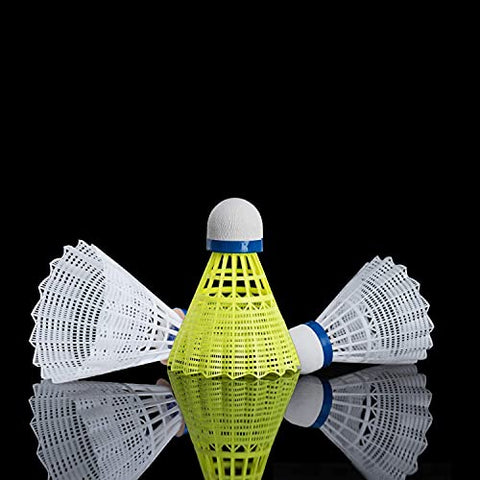 Image of TEOZZO Nylon Badminton Shuttlecocks Pack of 12 Sports Birdies Shuttlecock for Outdoor Indoor Sports Activities