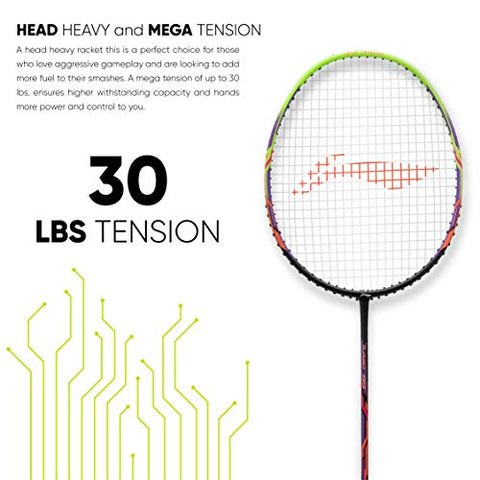 Image of Li-Ning Turbo 99 Strung Carbon Fibre Racket With Free Full Cover