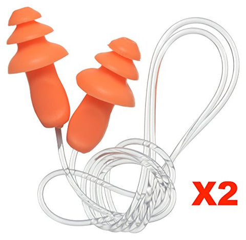 Image of Simon's Swimwell Reusable Silicone Earplugs (2 Pairs, Orange)