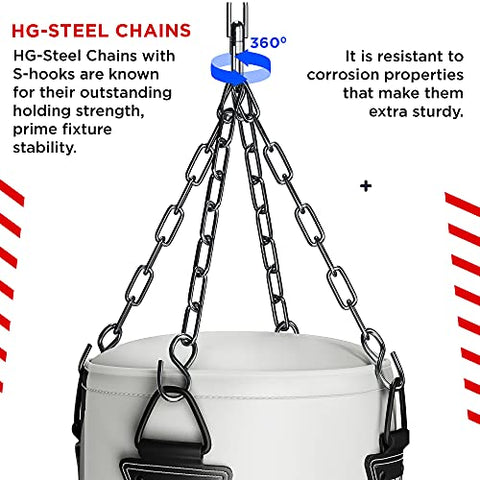 Image of RDX Punch Bag for Boxing Training | Filled Heavy Bag Set with Punching Gloves, Chain, Ceiling Hook | Great for Grappling, MMA, Kickboxing, Muay Thai, Karate, BJJ & Taekwondo | 13 pcs Comes in 4FT/5FT