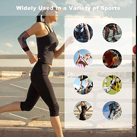 Image of Serveuttamยฎ Elbow Support for Gym with Strap - Elbow Brace for Men Women Workout | Elbow Compression Sleeves with Straps for Tendonitis Pain Relief, Tennis, Volleyball, Cricket - Elbow Band (Red, M)