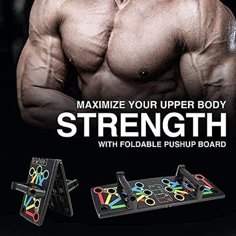 Image of SAIELLIN Push-up Board, 9 in 1 Body Building Push Up Rack Board Fitness Equipment Home Gym Equipment for Men and Women Home Practice Chest Muscle Arm Muscle Multi-Function Push Up Bars Push-ups Board