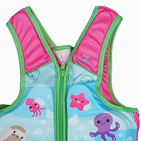 Image of Megartico Kids Swim Vest Float Jacket Swimming Jacket Buoyant Aid (Octopus, 5-7)