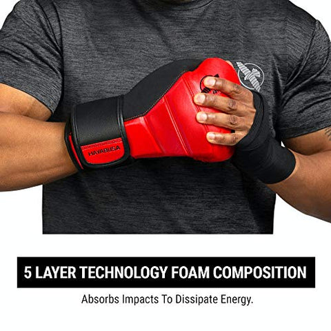 Image of Hayabusa T3 Boxing Gloves - Red/Black, 12oz