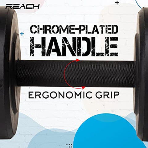 Image of Reach Dumbbell 5Kg Red Round Dumbbell Set - Pair of 2