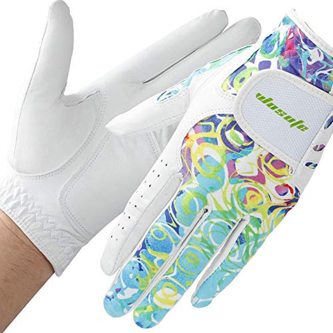 Image of wosofe Golf Gloves for Women Soft Leather Accessories Breathable for Non Slip Gloves 1 Pair