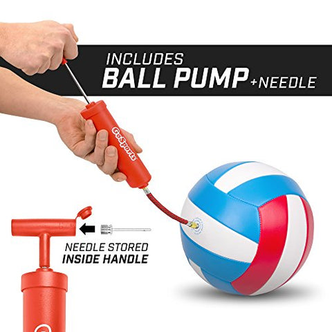 Image of GoSports Soft Touch Recreational Volleyball | Regulation Size for Indoor or Outdoor Play | Includes Ball Pump - Choose Between Single or 6 Pack