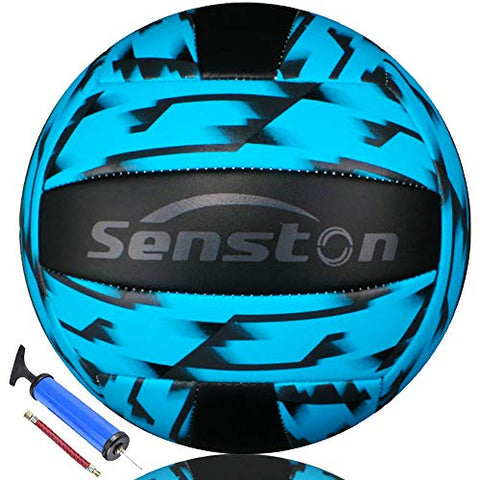 Image of Senston Volleyball Waterproof Beach Soft Blue Volleyball for Indoor/Outdoor Play, Game,Training Official Size 5