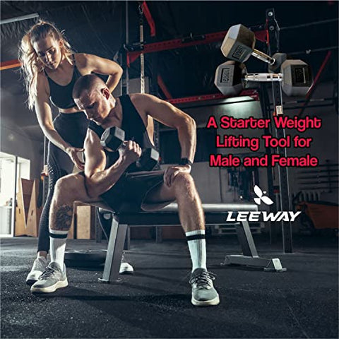 Image of LEEWAY Hex Dumbbells Pack (20 kg*2)| Gym Dumbbells| Rubber Coating Free Weight Dumbbell Set| Rubber Encased Hex Fixed Dumbbell Weight| Professional Rubber Coated Hexa Dumbbells (20Kg Pair)