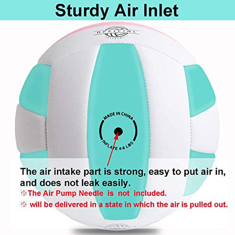 Image of EVZOM Super Soft Volleyball Beach Volleyball Official Size 5 for Outdoor/Indoor/Pool/Gym/Training Premium Volleyball Equipment Durability Stability Sports Ball