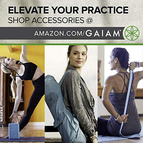 Image of Gaiam Yoga Mat Premium Print Extra Thick Non Slip Exercise & Fitness Mat for All Types of Yoga, Pilates & Floor Workouts, Celestial Blue, 6mm