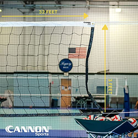 Image of CSI Cannon Sports 32-ft Competition Volleyball Net with Vinyl Coated Steel Cable