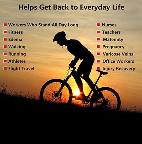 Image of Knee High Compression Stockings, TOFLY Firm Support 20-30mmHg Opaque Maternity Pregnancy Compression Socks, Open-Toe, Ankle & Arch Support, Swelling, Varicose Veins, Edema, Spider Veins, 1Pair Beige M