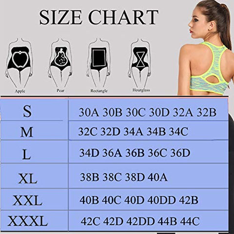 Image of TOBWIZU Women Racerback Sports Bras -Removable Padded Seamless Med Support for Yoga Gym Workout Fitness Activewear Bra