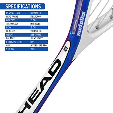 Image of HEAD Micro Gel Graphite 125 Squash Racquet | Ideal for Men & Women (216008) - Multi Color