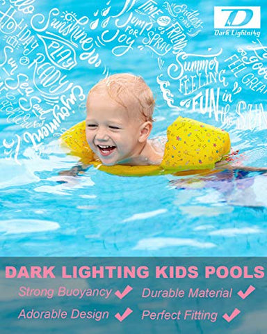 Image of Dark Lightning Kids Pool Floats for 2-6, Swim Vest with Water Wings for 30-50 Pounds Boys and Girls, Best Toddlers Life Jacket Floatation in Puddle/Beach, Be A Jumper