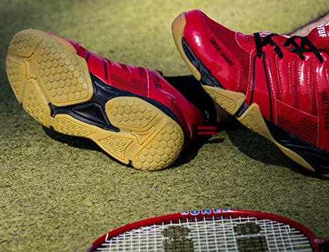 Image of B-TUF Men's Red Badminton Shoes - 6 UK