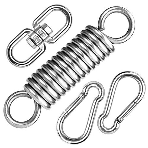Image of MEICOCO Professional Heavy Bag Hardware Saver Kit 450 LB Capacity Spring, Steel Suspension with 2 Spring Snap Hook Carabiners