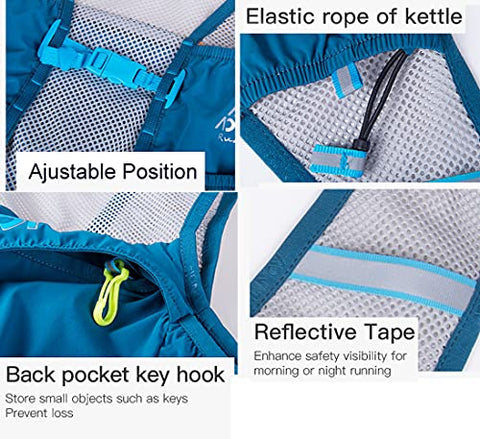 Image of AONIJIE Lovtour Hydration Race Vest,2.5L Running Vest Lightweight Pack with 2 Soft Water Bottles Bladder for Marathoner Running Race Cycling Hiking Camping Biking (Purple(S-M))