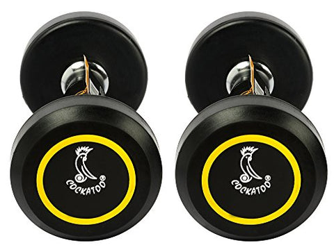Image of Cockatoo Rubber Coated Professional Round Dumbbells (Pack of Two) ; Round Dumbbells (10 Kg Set)
