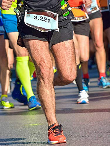 Image of Jovitec 2 Pieces Race Number Belt with 6 Gel Loops for Running Cycling Triathlon Marathon (Black)