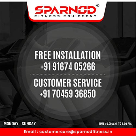 Image of SPARNOD FITNESS STH-5300 (5.5 HP Peak) Automatic Treadmill Free Installation Service - Foldable Motorized Walking & Running Machine for Home Use - Sturdy Equipment with Auto Incline, Black