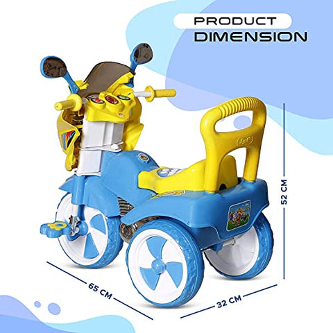 Image of Dash Stylish Kids Tricycle , tricycles , Kids Cycle , Ride on for boy and Girl for 2 to 5 Years with Under seat Storage Space, Lights and Music (Blue)