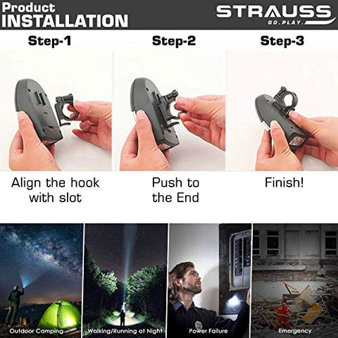 Image of Strauss Bicycle LED Headlight with Horn
