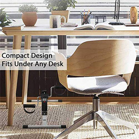 Image of Qualimate Smart Fitness Cycle Digital Foldable Portable Foot Pedal Exerciser Cycle for Home Gym Fitness, silver