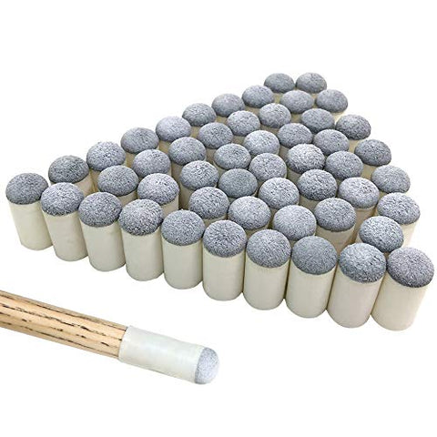 Image of YuCool 50 Pieces Cue Tips Replacements, Slip On Pool Billiard Cue Tips-13mm
