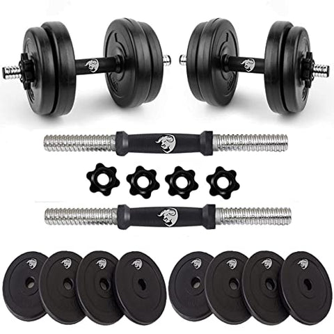 Image of BULLAR Dumbbell Set, Adjustable Dumbbell, Home Gym & Fitness Kit, Gym Equipments Gym Set, 8Kg (Black)