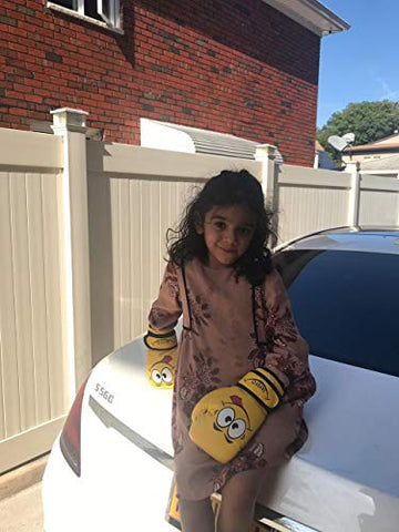 Image of Jayefo Kids Boxing Gloves 4 OZ Training MMA Boys Girls Punching Kick Muay Thai Youth Junior (Yellow, 6 OZ)