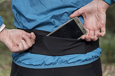 Image of Nathan NS7702-0249-31 7702 The Zipster Running Waist Belt, Heathered Blue, X-Small